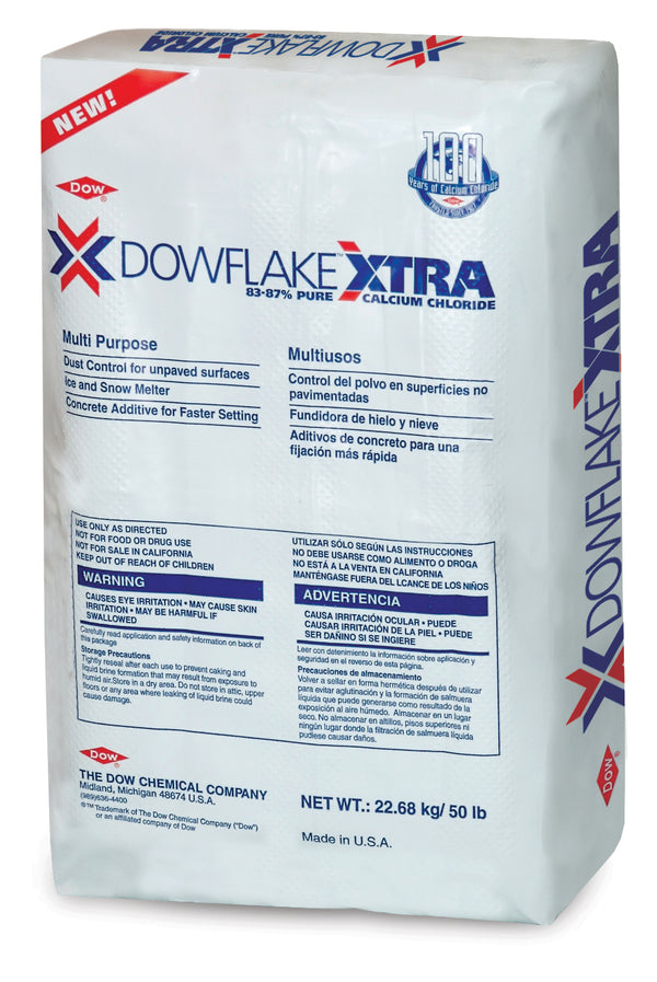 DOWFLAKE Xtra calcium chloride flakes 50 lb bag